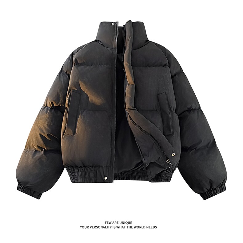 美式复古扎染纯色立领棉服加厚宽松面包服男5D3062-TP60不,男装棉衣,电商A102