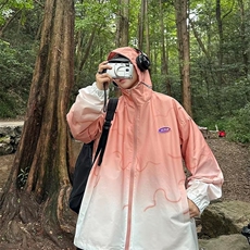 冲锋衣夹克男潮流渐变色连帽高街2025秋冬新款ins外套W5231-P69，男装夹克，星座412