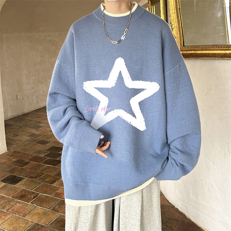 控78假两件毛衣男大码加绒针织衫男毛线衣M80286-P55加绒P70,男装针织衫/毛衣,电商A040
