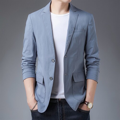 西服男2023春季新款西服男时尚中年休闲宽松单西便西上衣外套男装，男装西服，电商B212（原钱塘6029）