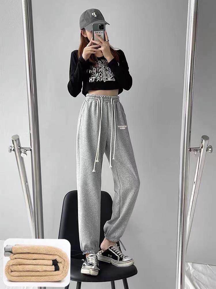 加绒卫裤，女装休闲裤，盈佳