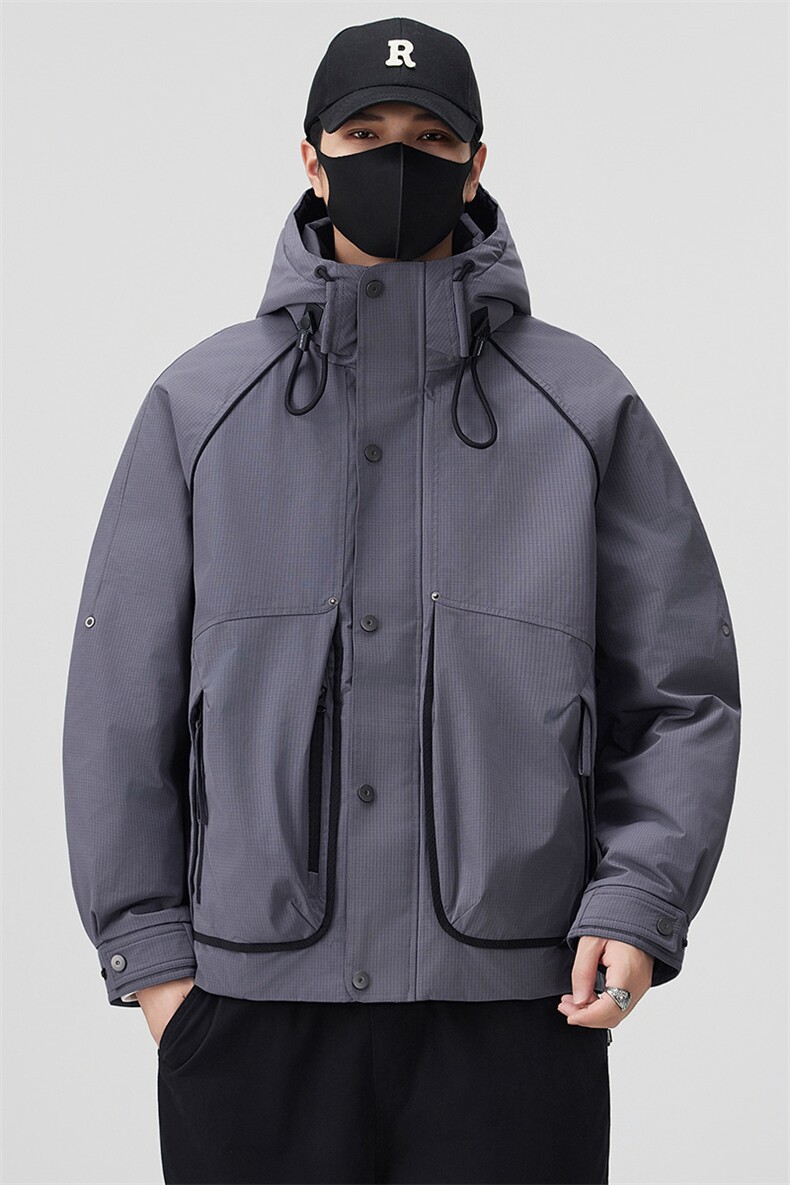 口罩风新标90白鸭绒2025连帽潮流保暖羽绒服男YR6070-P235,男装羽绒服,电商D240-242