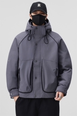 口罩风新标90白鸭绒2025连帽潮流保暖羽绒服男YR6070-P235，男装羽绒服，电商D240-242