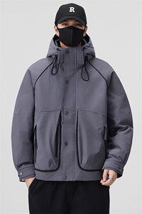 口罩风新标90白鸭绒 2025连帽潮流保暖羽绒服男YR6070-P235图片