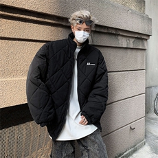立领棉服男冬季宽松保暖棉袄外套美式复古潮牌情侣棉衣M809-P68，男装棉衣，星座308B-2