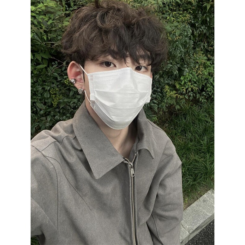 【有货】cleanfit灰色短款盔甲外套男春秋高级感夹克S260LL-P65,男装夹克,星座1007（原301D）