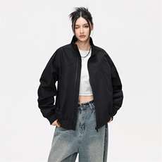 26春装新款美拉德立领飞行夹克boxy廓形休闲百搭外套上衣JK6500，男装夹克，电商A486
