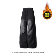 美式复古水洗休闲裤显瘦加绒加厚卫裤男K8687JR（加绒）-特价P49，男装休闲裤，电商A007