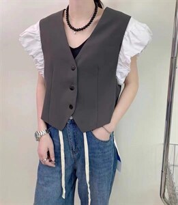 西装面料马甲俩色俩码图片