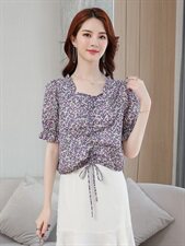 碎花衬衫女夏季2021新款韩版，女装衬衫，寒都衣屋