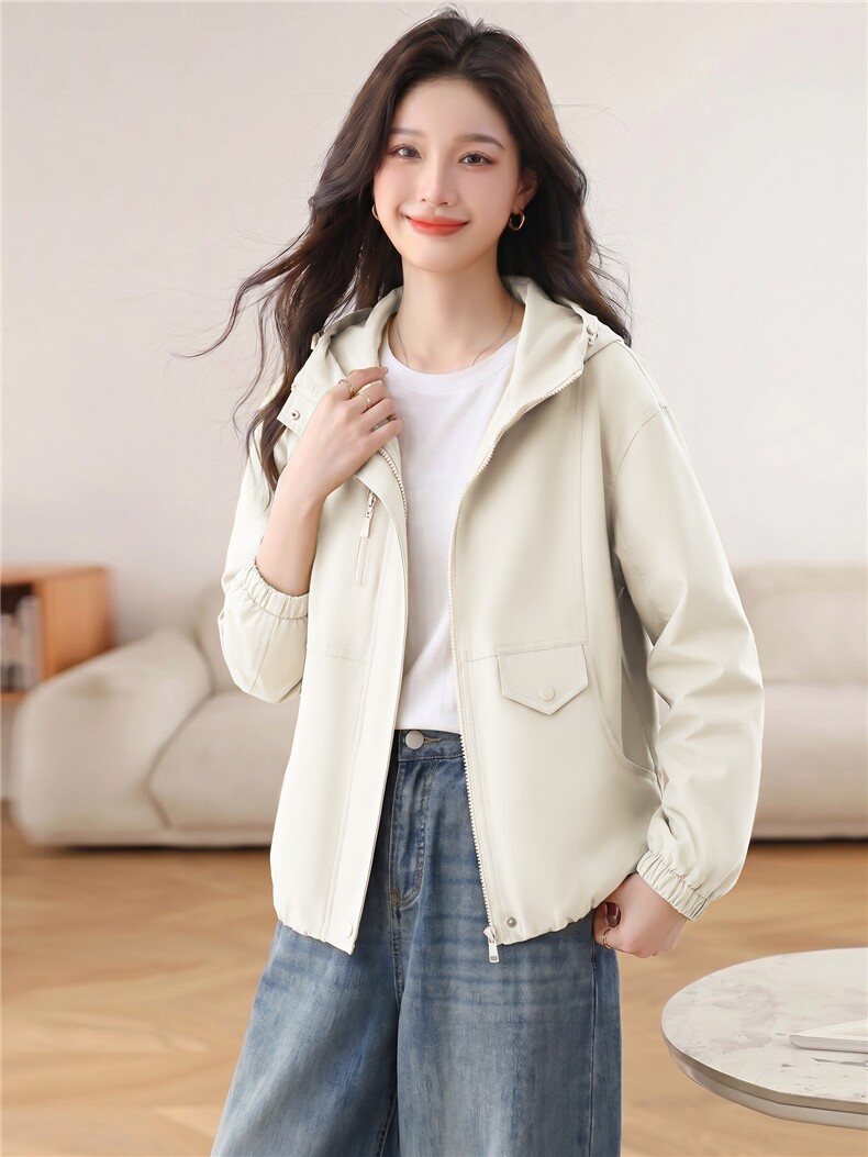 现货秒发2026秋装新款连帽防风派克服休闲外套,女装派克服,星宇服饰