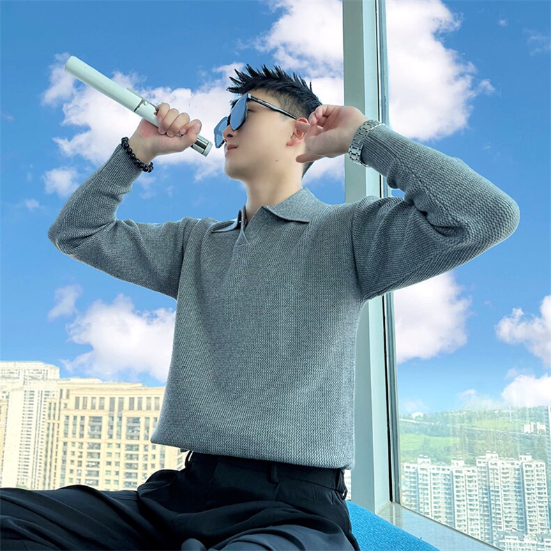 AM308/P68控98秋冬季社会小伙韩式休闲保暖百搭打底毛衣男白首,男装T恤,星座305B-1