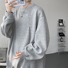 WY10152-特P45控78小众撞色拼接破缝假两件大码男大码情侣卫衣，男装卫衣，电商A059