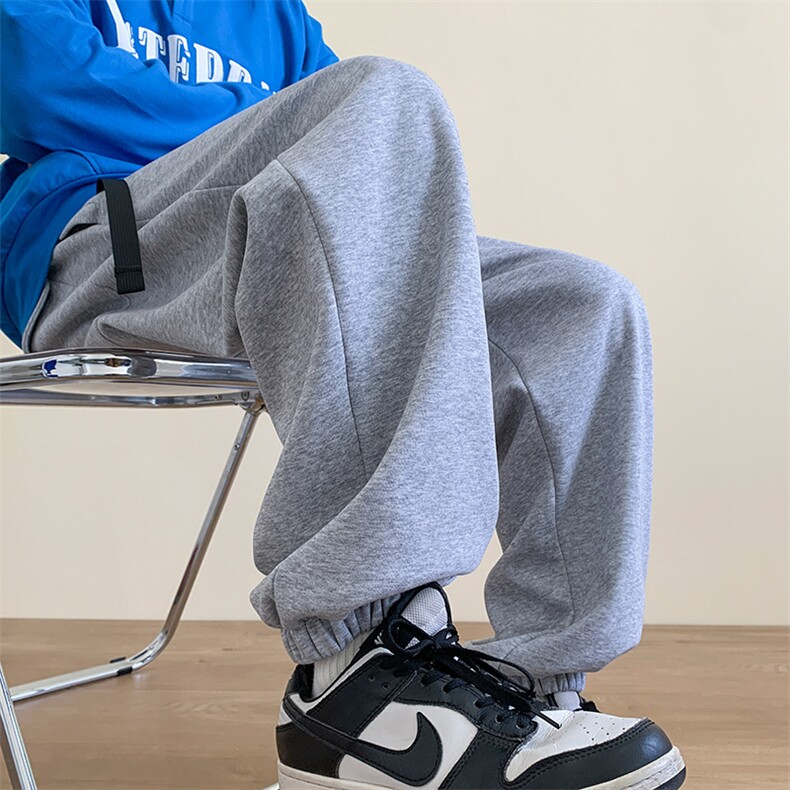 港风秋冬长裤宽松休闲扣带松紧腰束脚卫裤K23303-P40控58图片