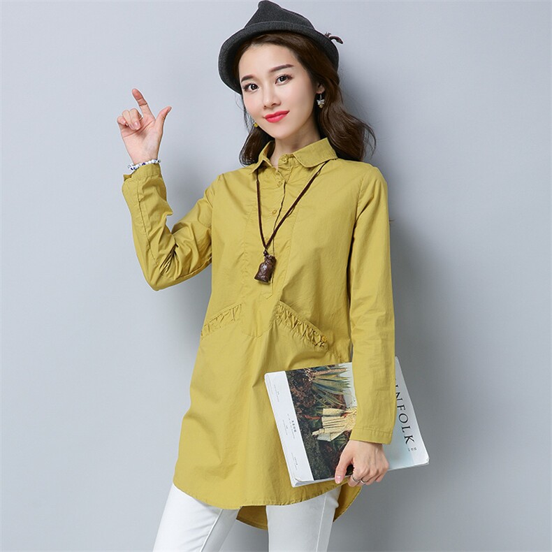 衬衫时尚纯色气质优雅韩版简约不规则口袋百搭街头2025年春秋季，女装衬衫，风姿绰