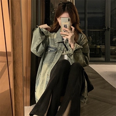 美式高街复古宽松水洗做旧牛仔外套女2025春秋新款C618-88，男装工装外套，星座911-2(原星座613-2）