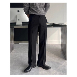 直筒休闲西裤男士春夏新款商务高级感修身显瘦宽松职业西装裤图片