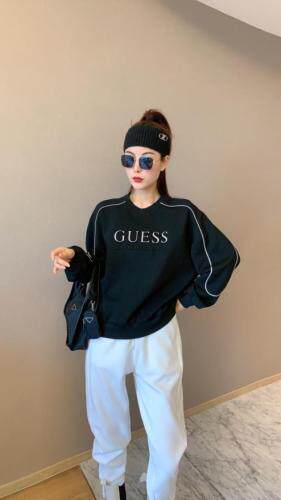 新品圆领长袖纯棉刺绣卫衣，女装卫衣/绒衫，伊歌莉