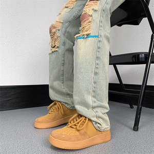 美式高街小众夏季破洞牛仔裤货号K726P60图片