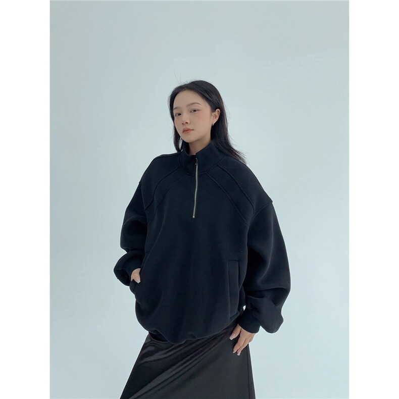 美式复古半拉链立领卫衣男春秋款潮牌宽松百搭休闲外套WY79-P43,女装短外套,星座208-5