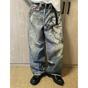 【套图1】903-AK91-特P70【98】S-3XL  印花牛仔裤！1图片
