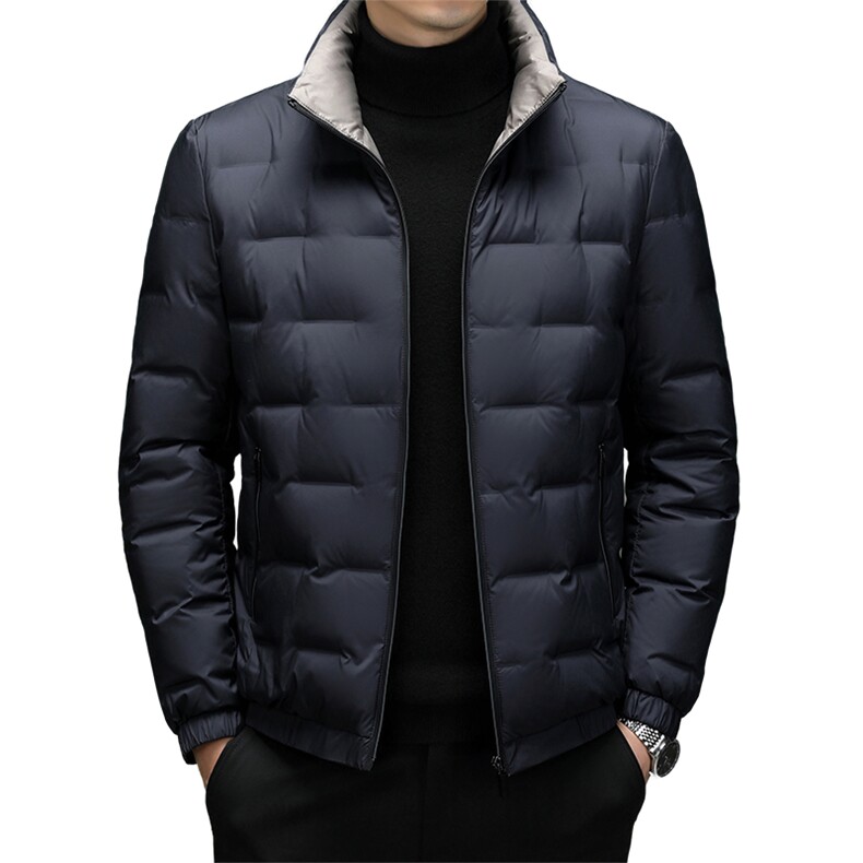 DF2373钱塘2020-2冬季厚款简约立领新款中年男士羽绒服P178,男装羽绒服,钱塘207-2
