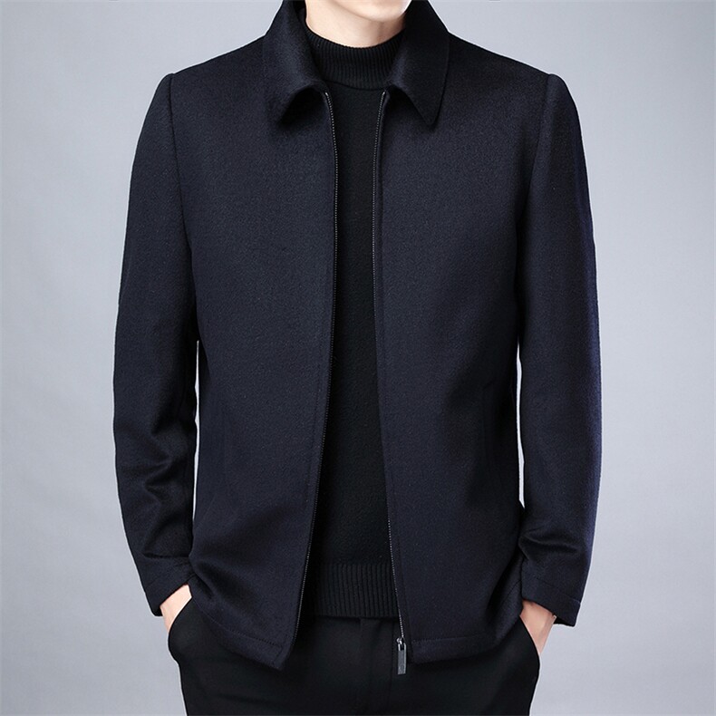 CK68012钱塘2020-2中年男士商务休闲冬季厚款翻领简约夹克P280图片