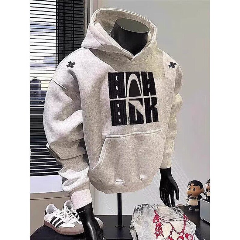 【有货】DA191-P65新款潮美式印花连帽卫衣男女宽松情侣外套,男装卫衣,星座603-2