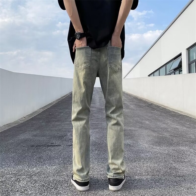 ins直脚新款宽松直筒慵懒牛仔裤夏季潮流潮日系K687P42,男装牛仔裤,星座1116-2