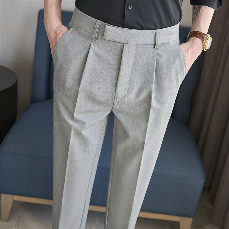 K9879-P70男士简约带拉链设计修身休闲小西裤长裤版本29-38码，男装西裤，电商A211