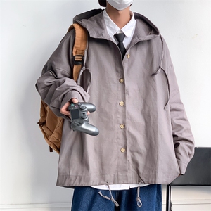 开衫卫衣男春秋日系cityboy设计感ins潮流情侣连帽外套 W5387-P38图片