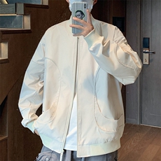 新款港风个性棒球服宽松二开夹克男DSA157B-J218-P80，男装夹克，电商A157B