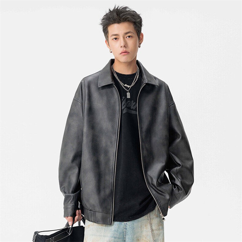 男士皮衣帅气机车飞行夹克美式扎染户外机能外套，男装夹克，星座1206-1（原A206-1）