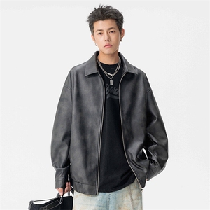 男士皮衣帅气机车飞行夹克美式扎染户外机能外套，男装夹克，星座1206-1（原A206-1）