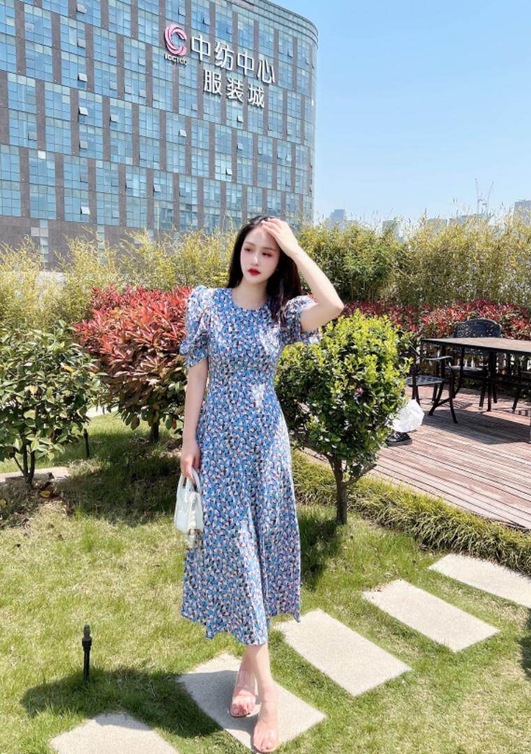 现货韩版碎花连衣裙，女装连衣裙，YO\VLF雅洛菲