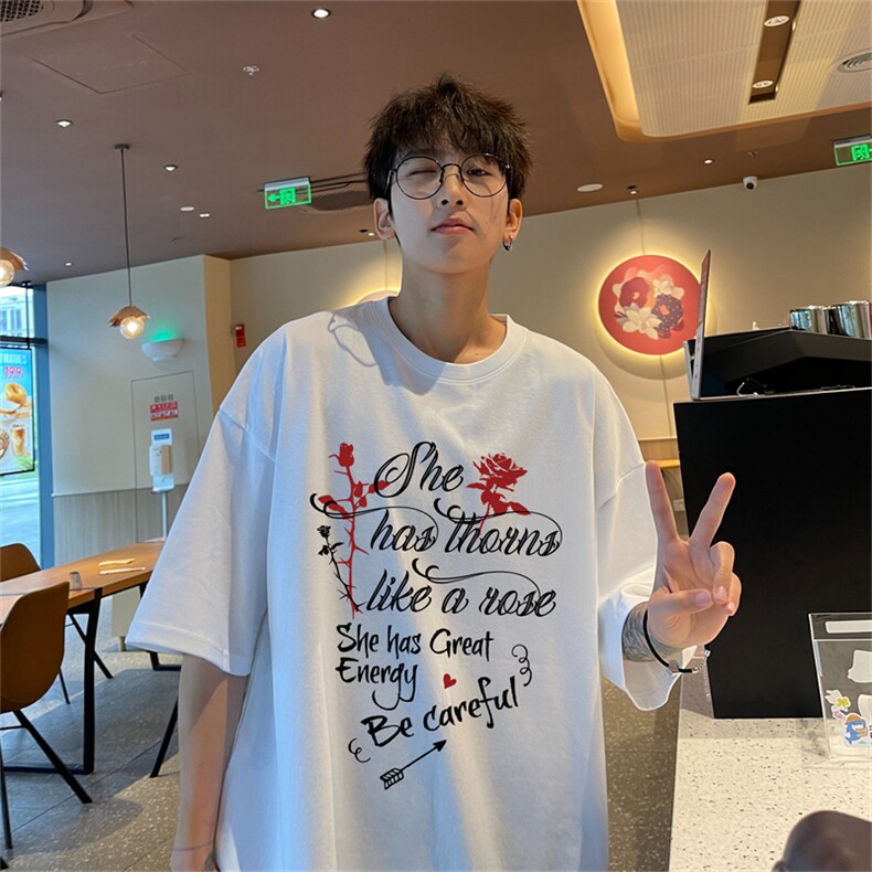 220g纯棉美式夏季短袖t恤男DT422-特批19 控38图片