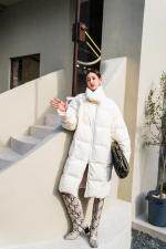 冬季新款简约方格面包羽绒服，女装羽绒服，AUDREY WANG