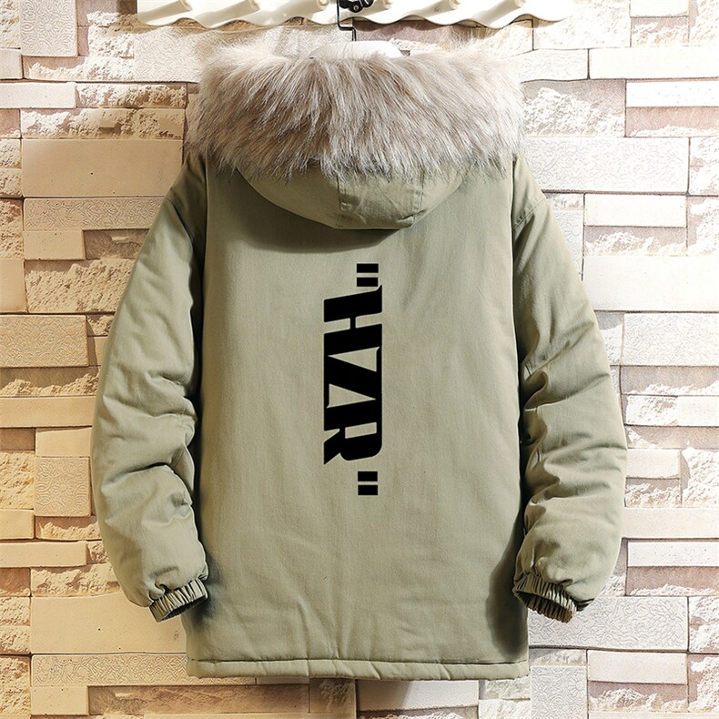 MM48002-P130冬季大毛领衣男士大码加厚袄男服砖墙挂拍,男装棉衣,电商A040A