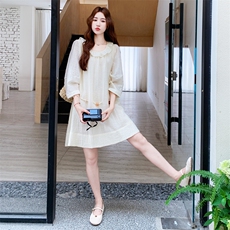 法式甜美减龄白色连衣裙女2025新款夏日独特漂亮小个子仙女娃娃裙，女装连衣裙，2C158