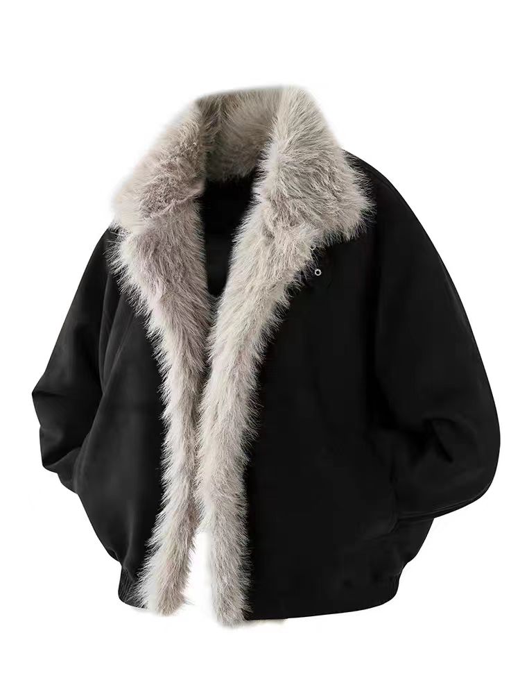 (网图)复古鹿皮绒座山雕棉服潮牌情侣百搭保暖棉服313B-PM08-P115,男装棉衣,星座313B