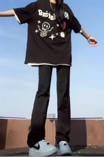 2024春款修身微喇复古弹力牛仔裤715-6-BK01P50，男装牛仔裤，星座715-6