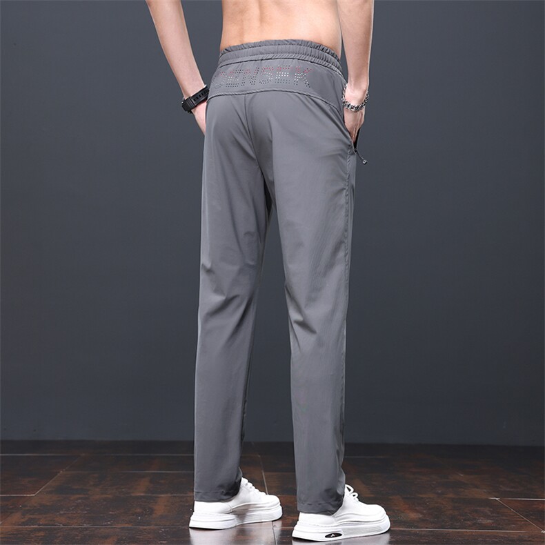 直播品质锦纶78.5氨纶21.5冰丝高弹运动休闲裤男直筒长裤K8810,男装休闲裤,星座815-2