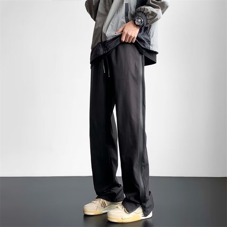 美式机能拉链冲锋裤男高街痞帅百搭宽松直筒休闲裤子CK137P35,男装休闲裤,星座410-2