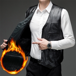 秋冬款加绒马甲男爸爸装保暖男士马夹中年休闲背心MYD-03-P70图片