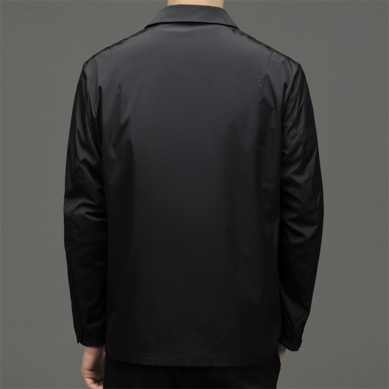 D33619秋冬新款男士夹克翻领商务休闲时尚青年男装纯色外套,男装夹克,电商B360