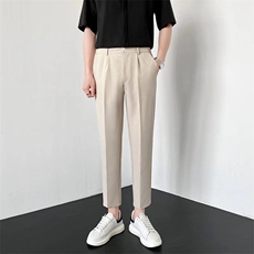 轻熟风西裤男士九分垂感小西裤修身小脚韩版商务休闲长裤子K95，男装西裤，星座1116A-2（原606A-1）