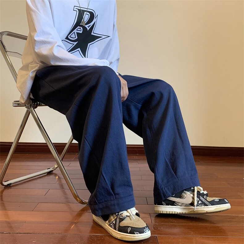 2026秋季日系褶边灯笼工装休闲裤地板景XZ604-KG35-P55控68,男装工装外套,星座604