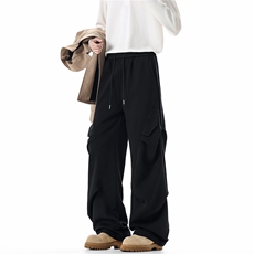 YK339特P42控78无影墙冬款美式褶皱工装运动卫裤宽松运动裤子，男装休闲裤，电商A249