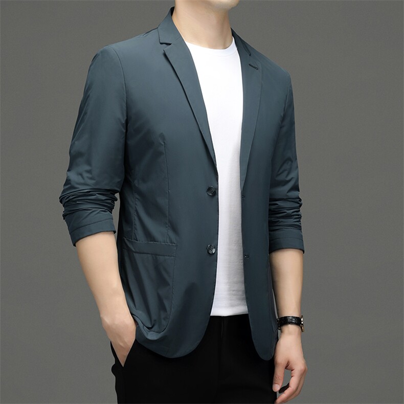CD33621钱塘2020-2春秋薄款时尚休闲帅气中青年男士西服外套P170,男装西服,钱塘207-2