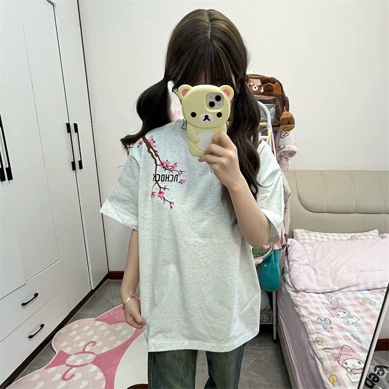 万针全刺绣工艺抖音得物高品质260克重磅纯棉双纱美式高街短袖T恤,男装T恤,电商A486